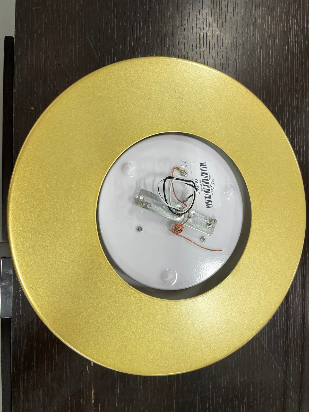 Brass Mesh Semiflush Ceiling Lamp