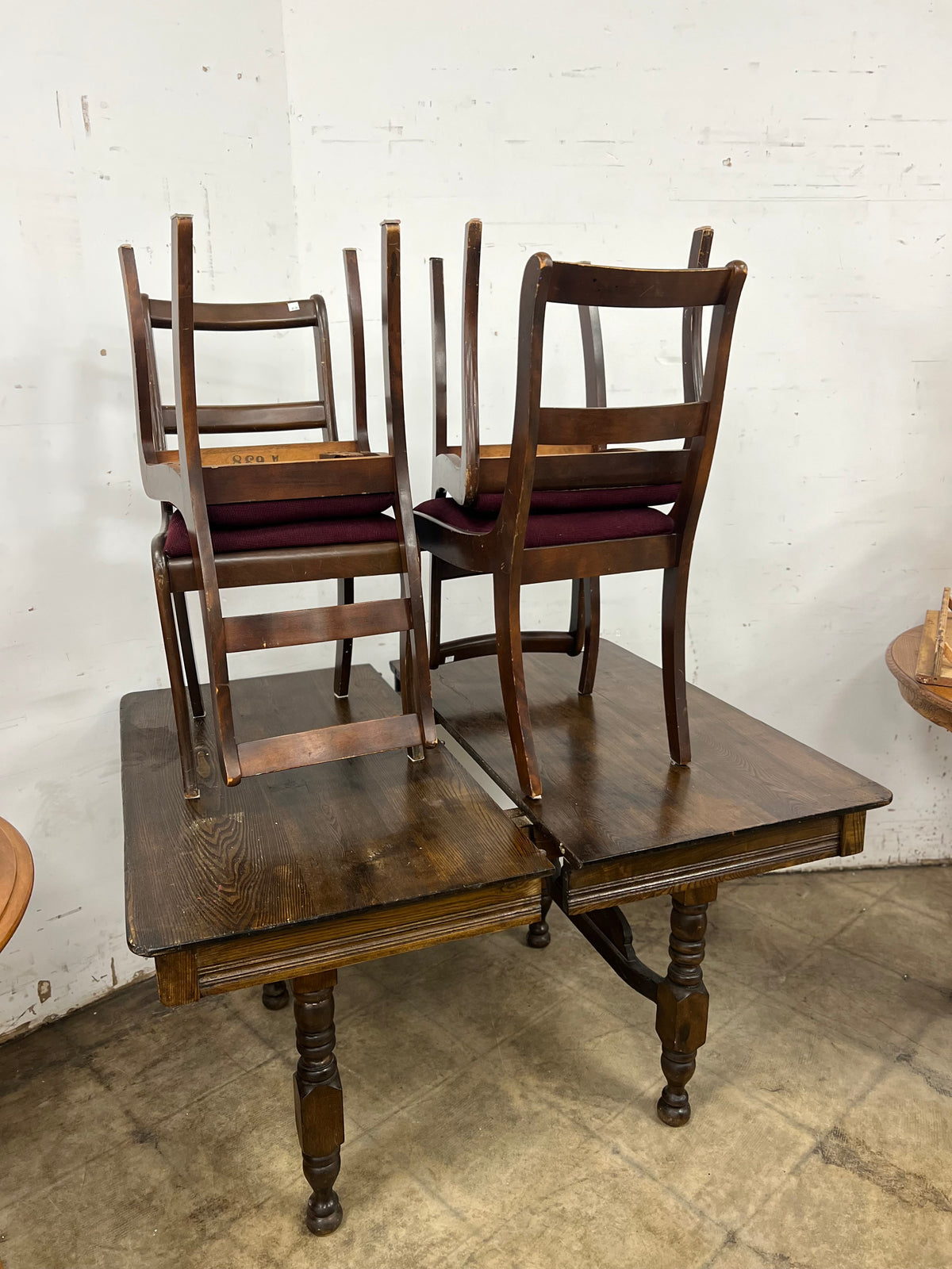 Brown Wooden Dining Set