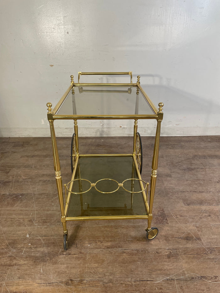 Brass & Glass Bar Cart