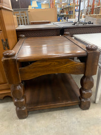 Dark Brown Solid Wood Sidetable