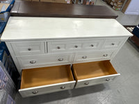 64” W - White 7-Drawer Dresser