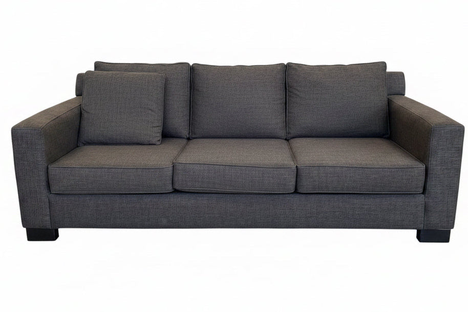 3 Seater Charcoal Grey Fabric Sofa