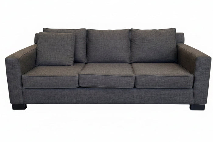 3 Seater Charcoal Grey Fabric Sofa