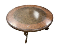 Dark Brown Round Rafferty Traditional Coffee Table