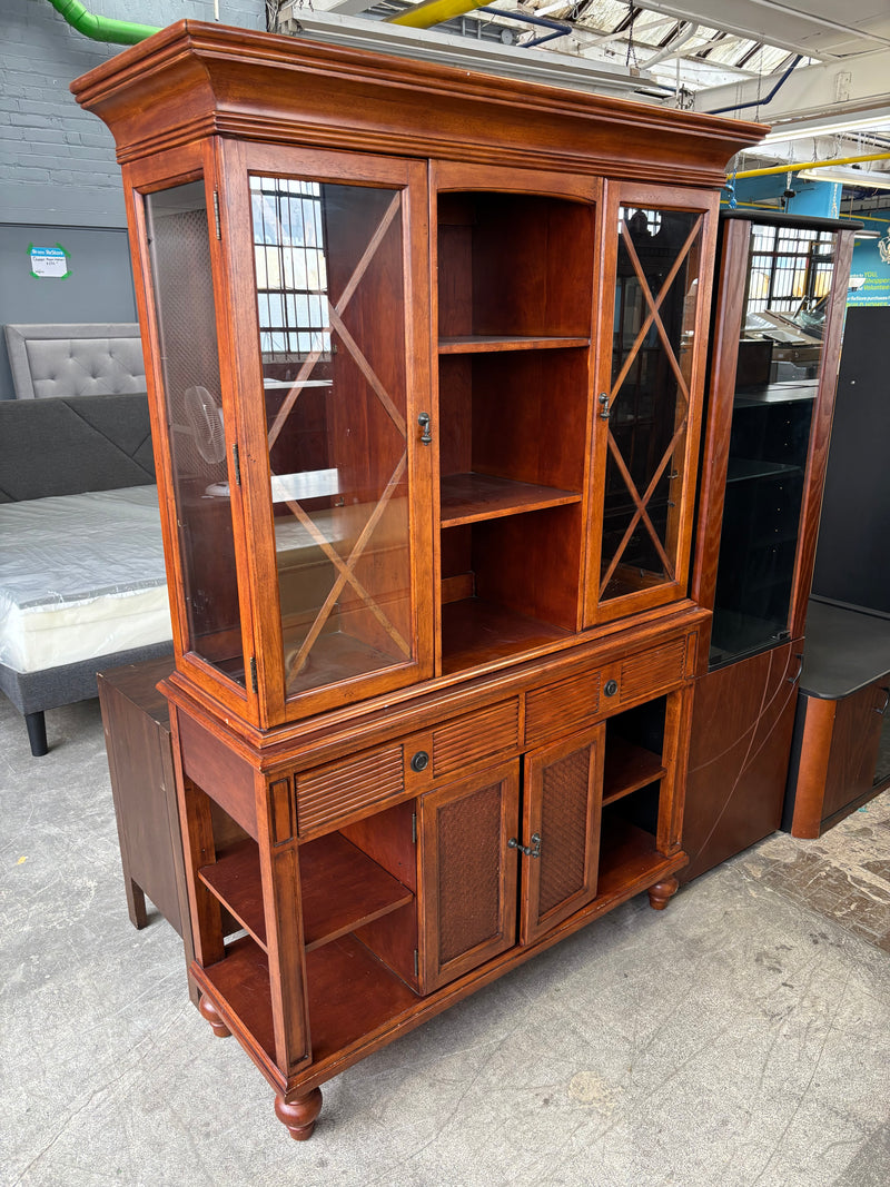 50"W Two Tier Maple Hutch Buffet