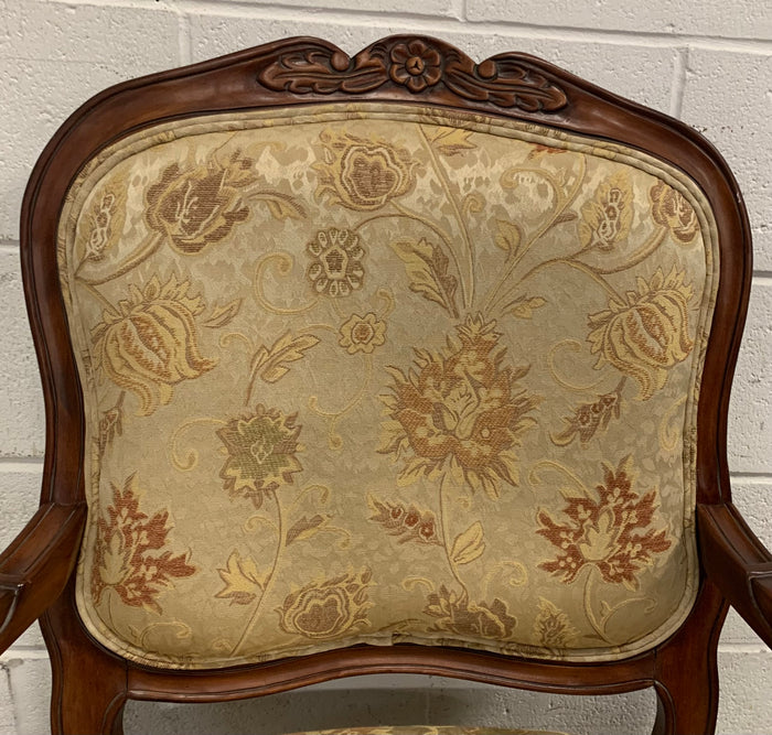 Floral Fabric Accent Chair