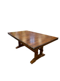 Solid Wood Rectangular Dining Table with 2 Leaflets