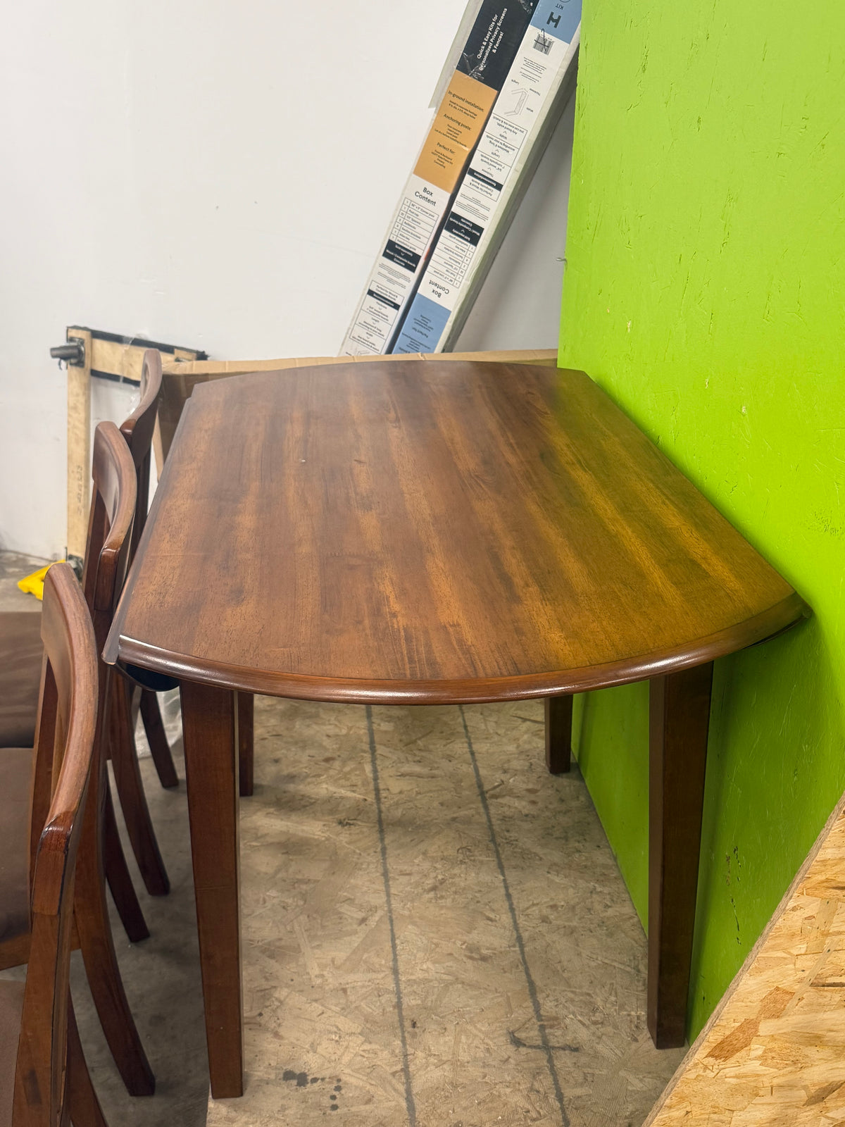 Rustic Brown Wooden Dining Set