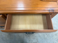 Rustic Solid Wood Dresser with Mirrored Hutch