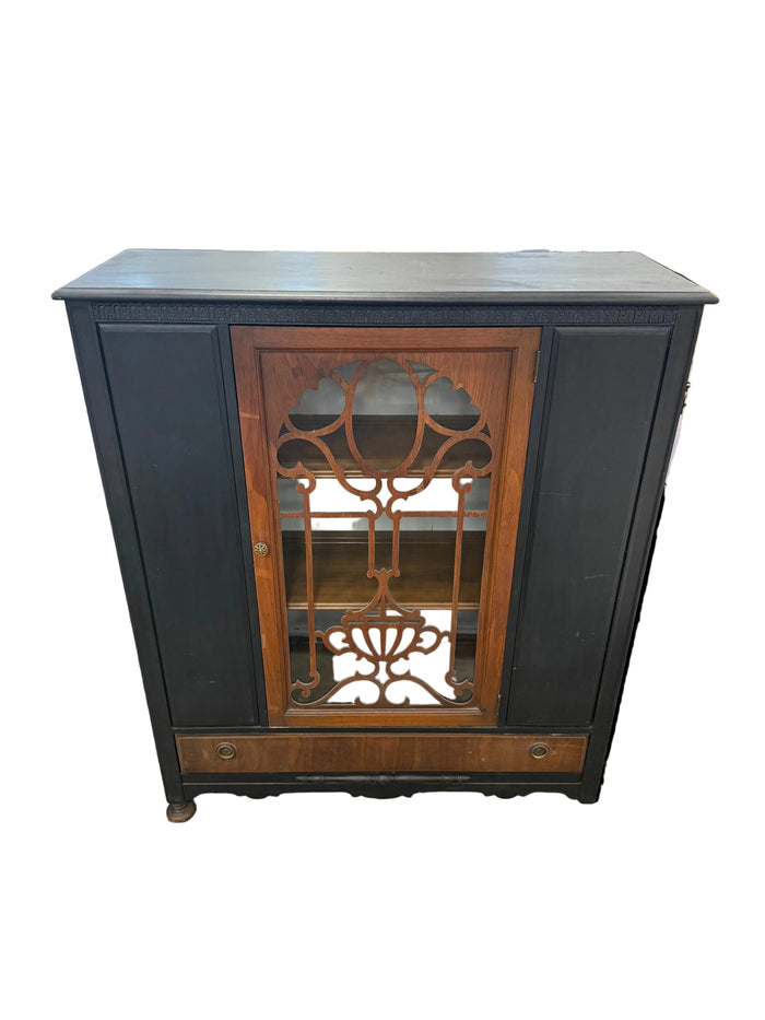 Black and Brown Refinished Antique Hutch