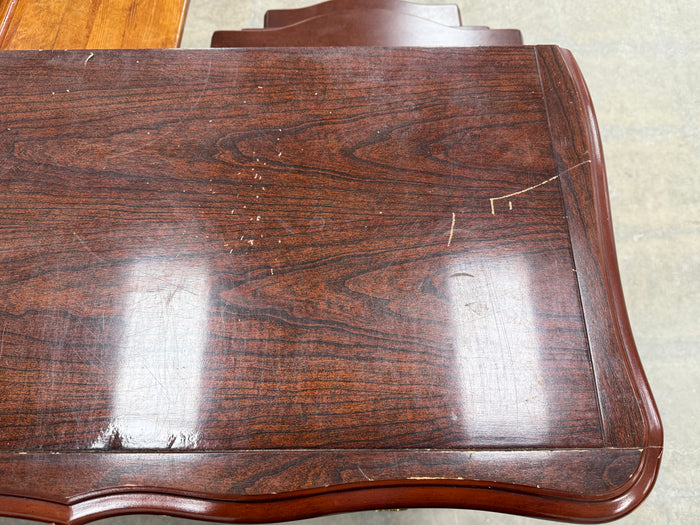 Dark Brownish Red French Provincial Style Wooden Dresser