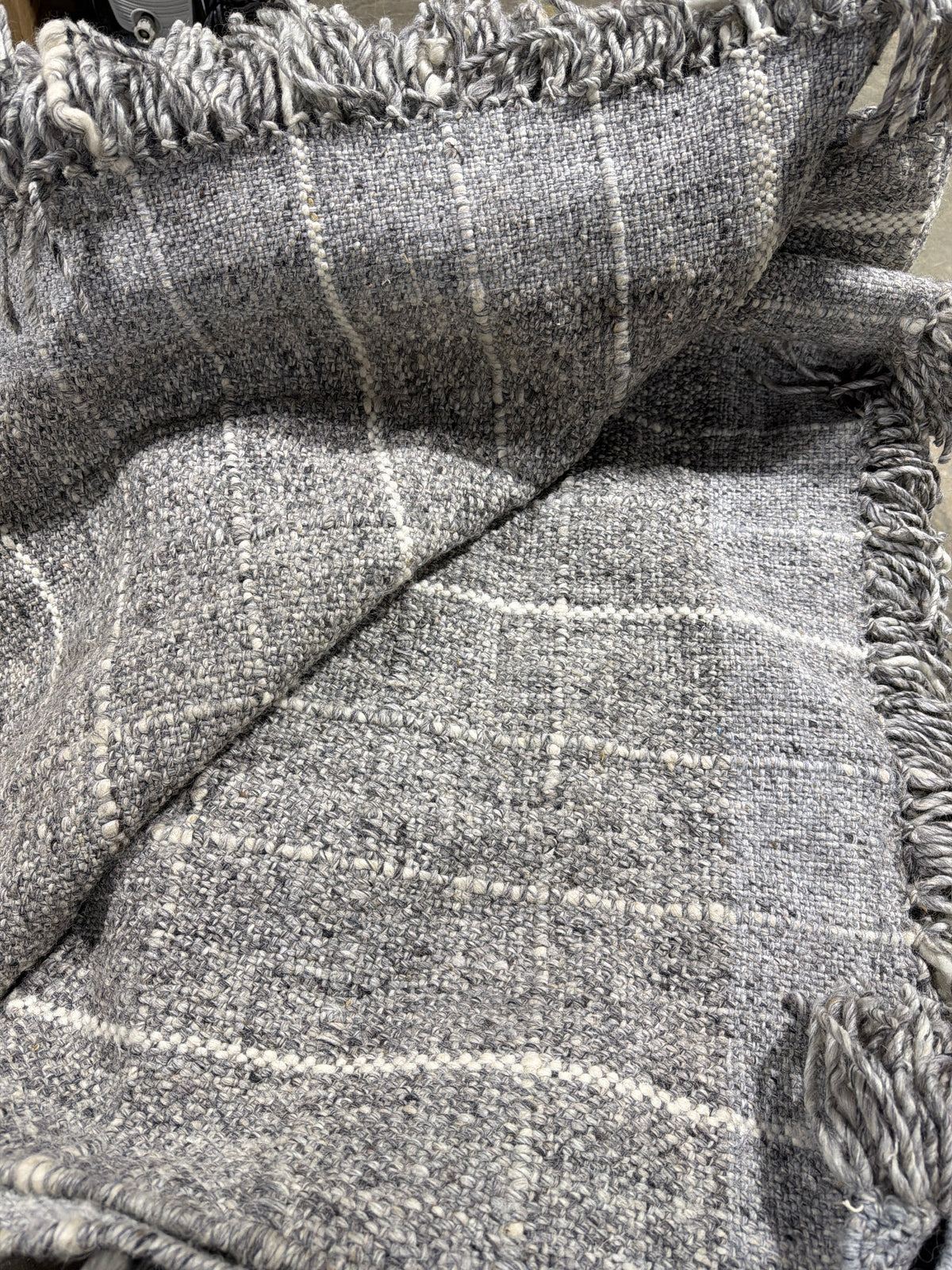 Shetland Shades of Grey Woven 9 x 6 Ft. Area Rug with Fringe