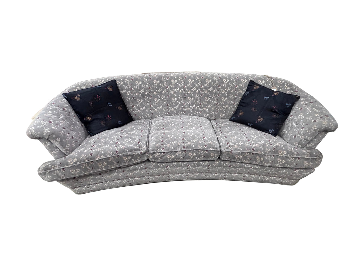 Postmodern Botanical Crescent 3-Seater Sofa