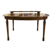 Carved Oak Dining Set w/ 6 Upholstered Chairs