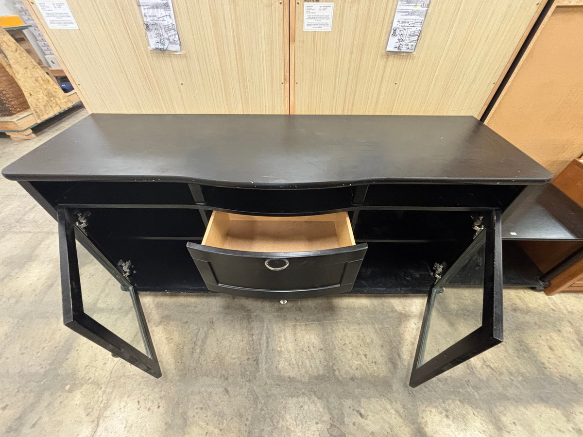 Black Wooden Entertainment Center
