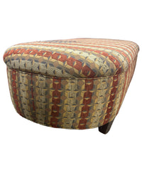 Patterned Oval Ottoman