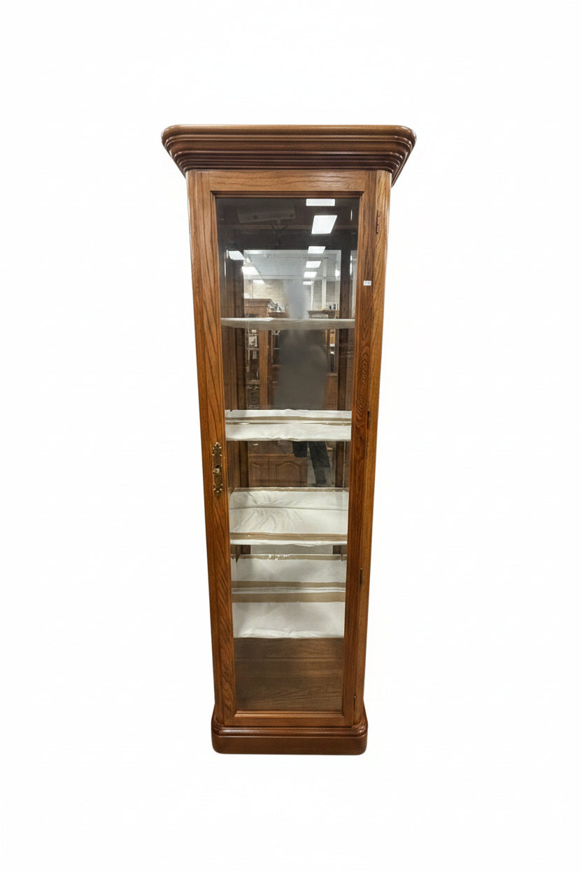 Tall Wooden Curio Cabinet