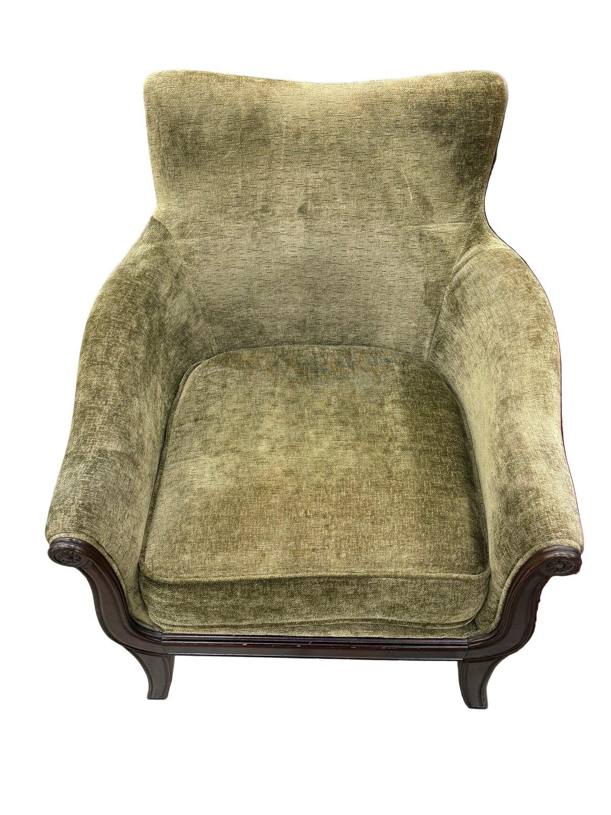 Vintage Green Velvet Armchair