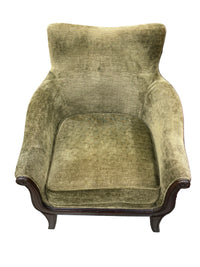 Vintage Green Velvet Armchair