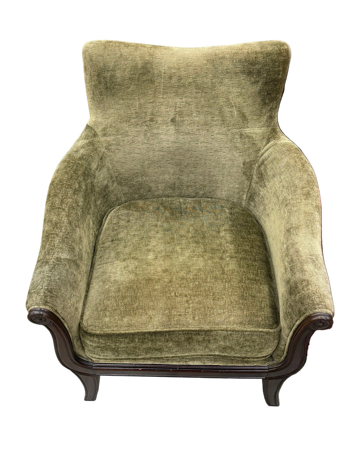 Vintage Green Velvet Armchair