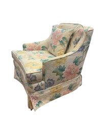 Floral Upholstered Armchair