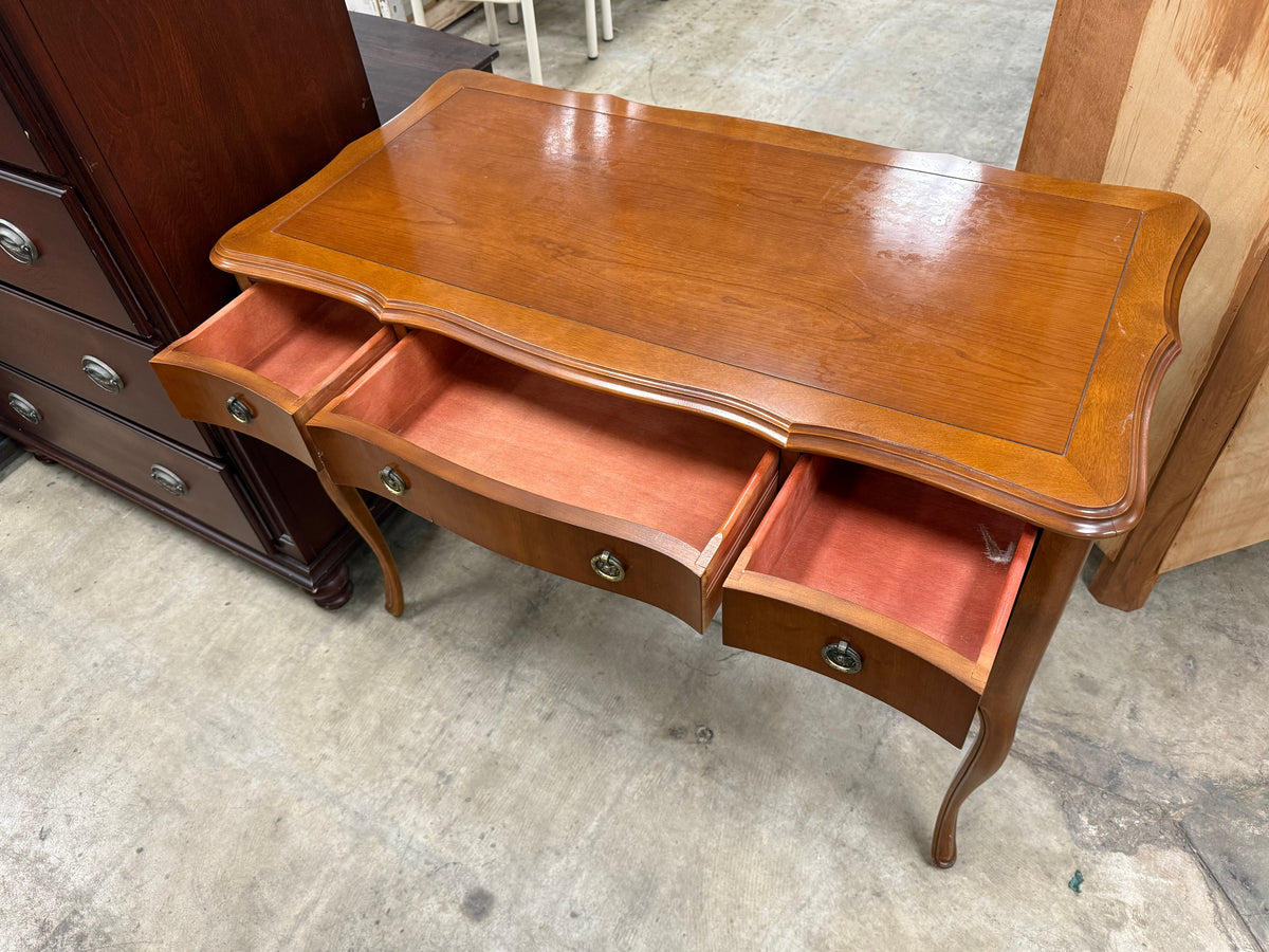 French Provincial Mahogany Brown Writing Desk