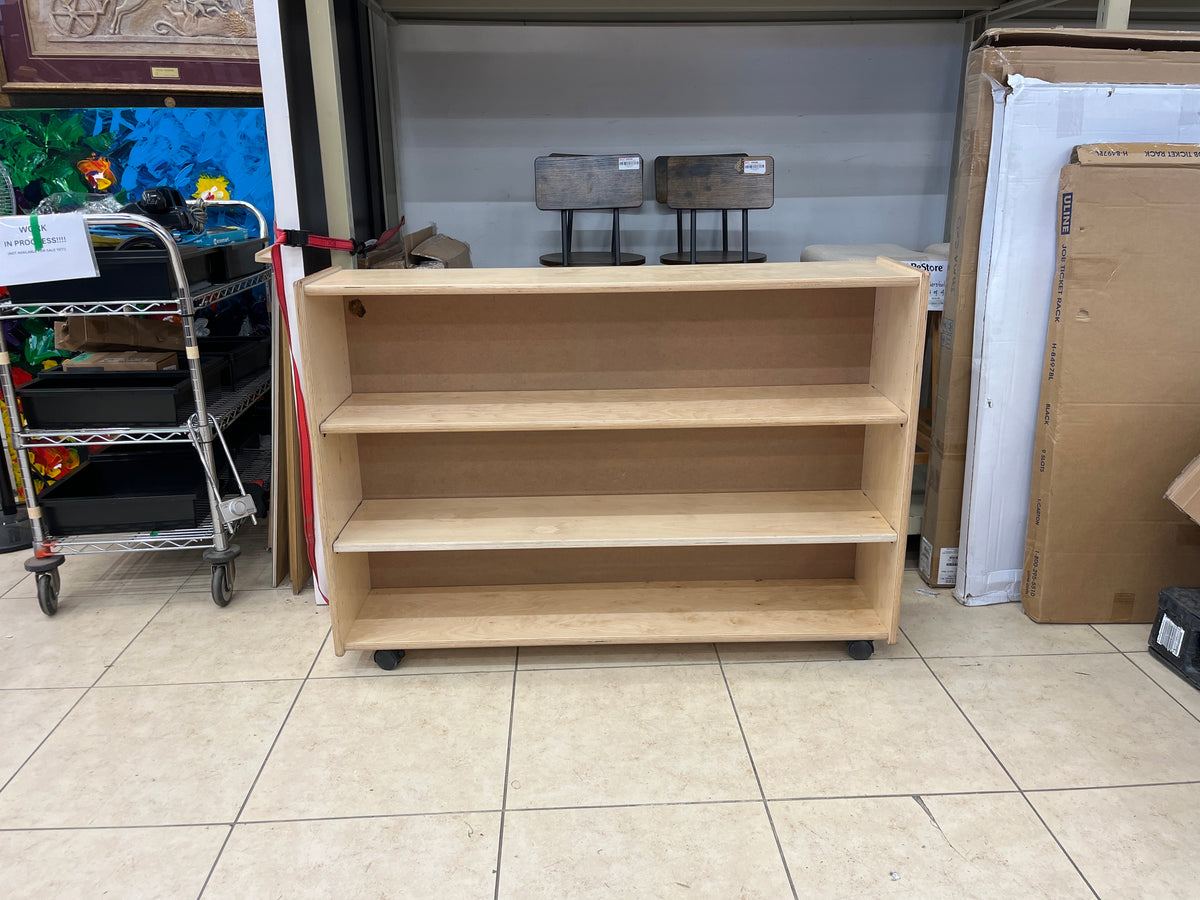 Trojan Classroom Furniture 3 Shelf Bookshelf on Casters