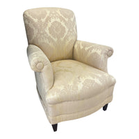 Yellow Floral Pattern Armchair