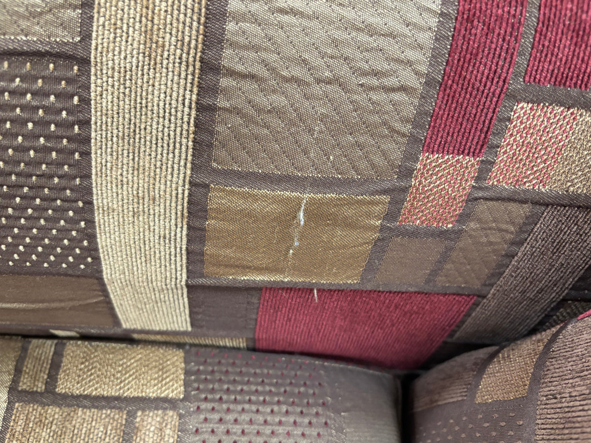 Brown and Red Patterned Armchair