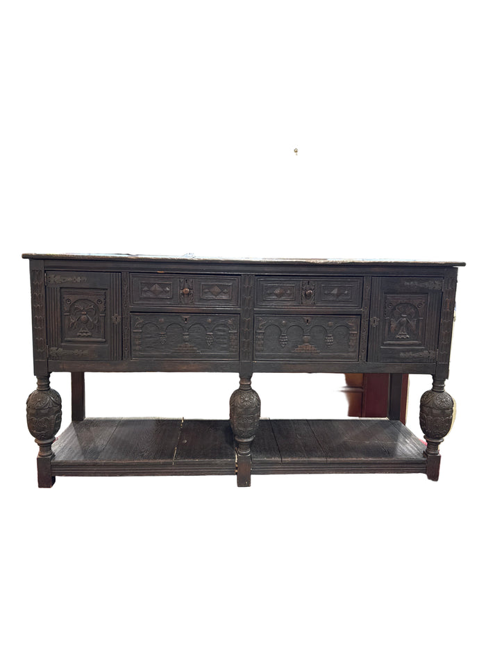 Jacobean Black Washed Sideboard