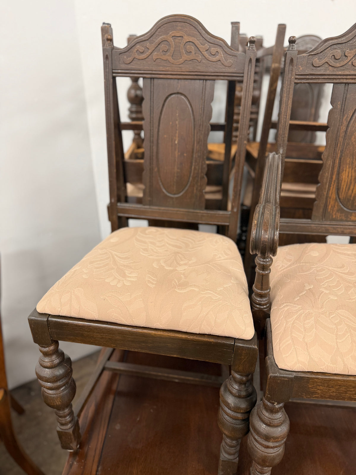 Vintage Jacobean Revival Dining Set