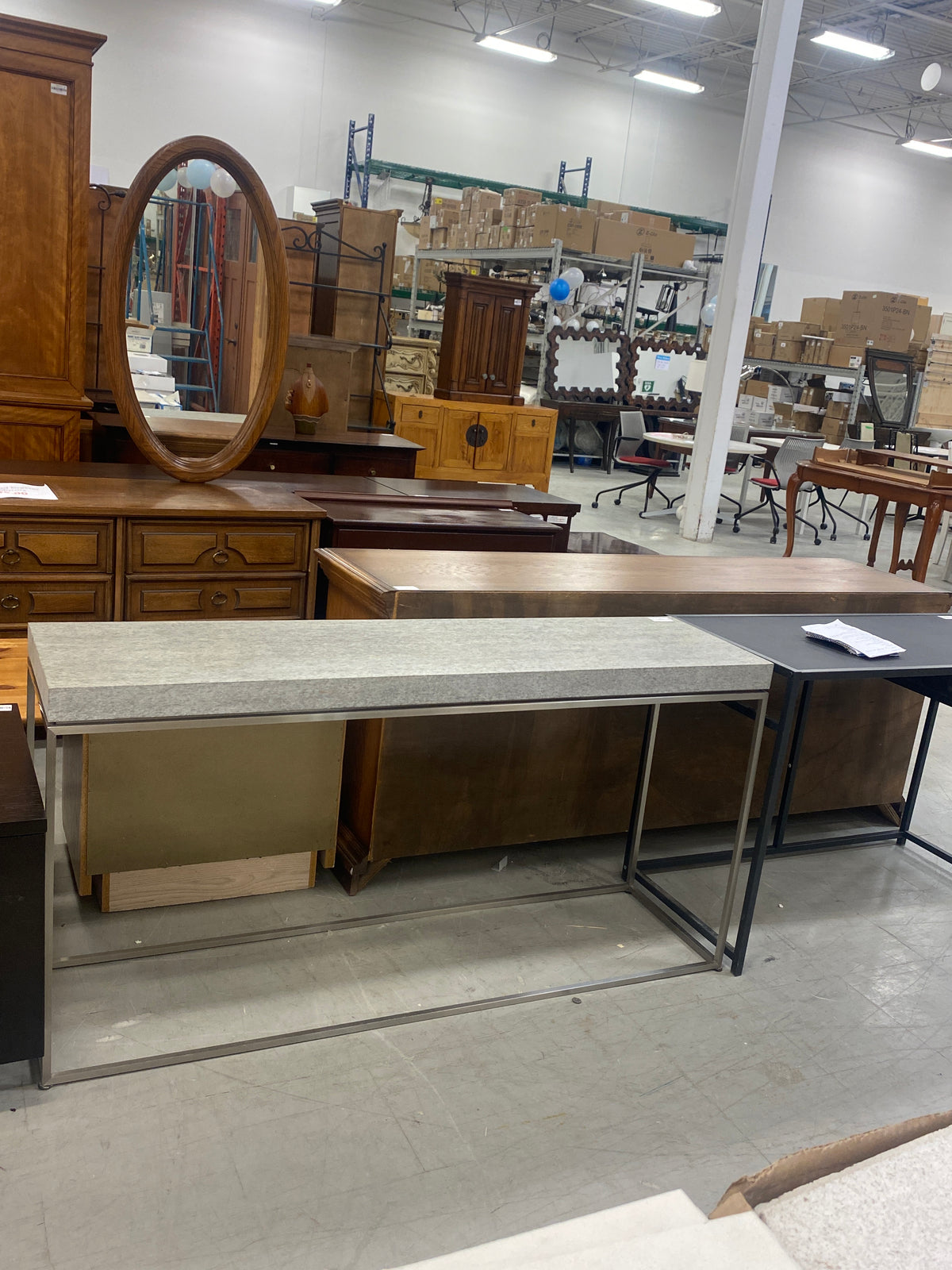 Modern Grey Console Table