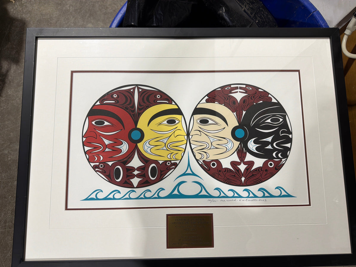 Limited Edition Silkscreen print  'One World" by Charles Elliot (Temosenthut)