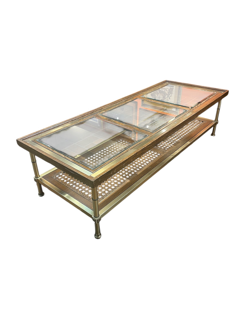 Glasstop 2-Tier Rectangular Coffee Table