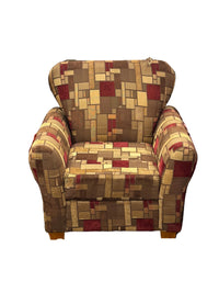 Brown and Red Patterned Armchair