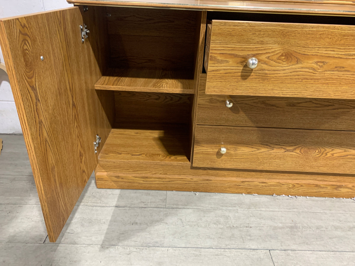 Wooden Dresser with Mirror