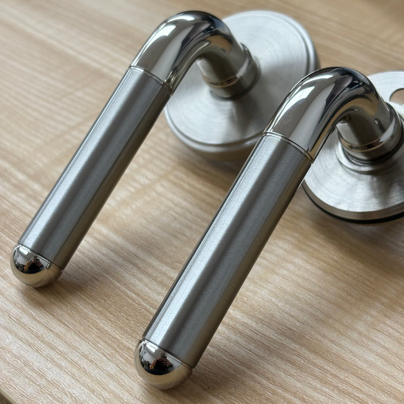 New Orleans Passage Lever Set, Chrome & Satin Nickel, Left-Handed, 1001NOLCRL1415