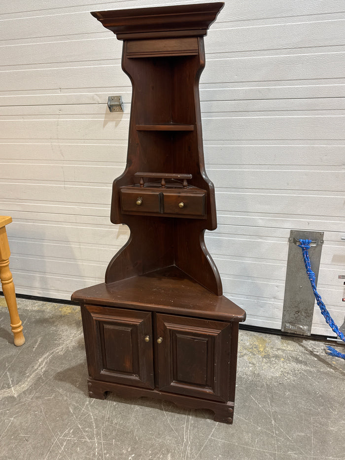 28 in. W Vintage Corner Hutch