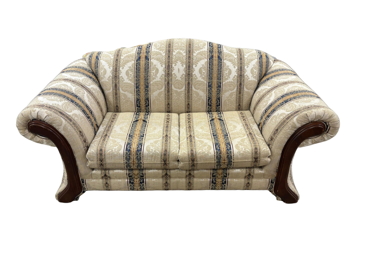 Traditional Striped Floral Sofa