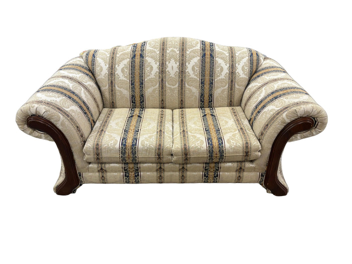 Traditional Striped Floral Sofa