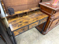 Industrial-Style Metal and Wood Desk