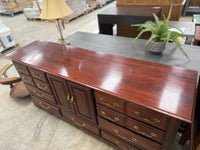 Mahogany Brown 9-Drawer Dresser