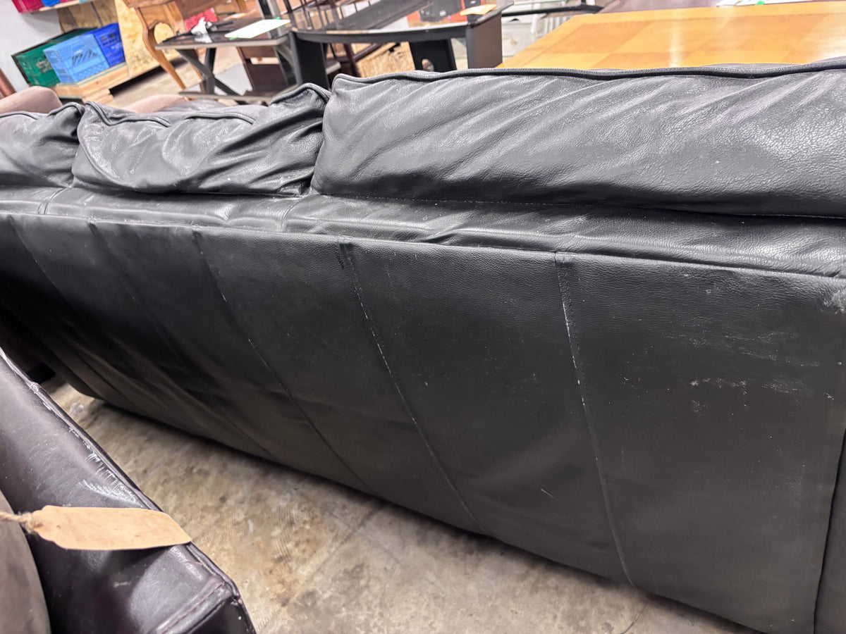 Modern Black 3-Seater Sofa