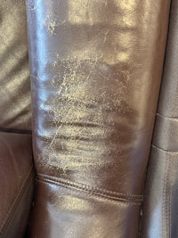 Brown Leather Chaise Sectional