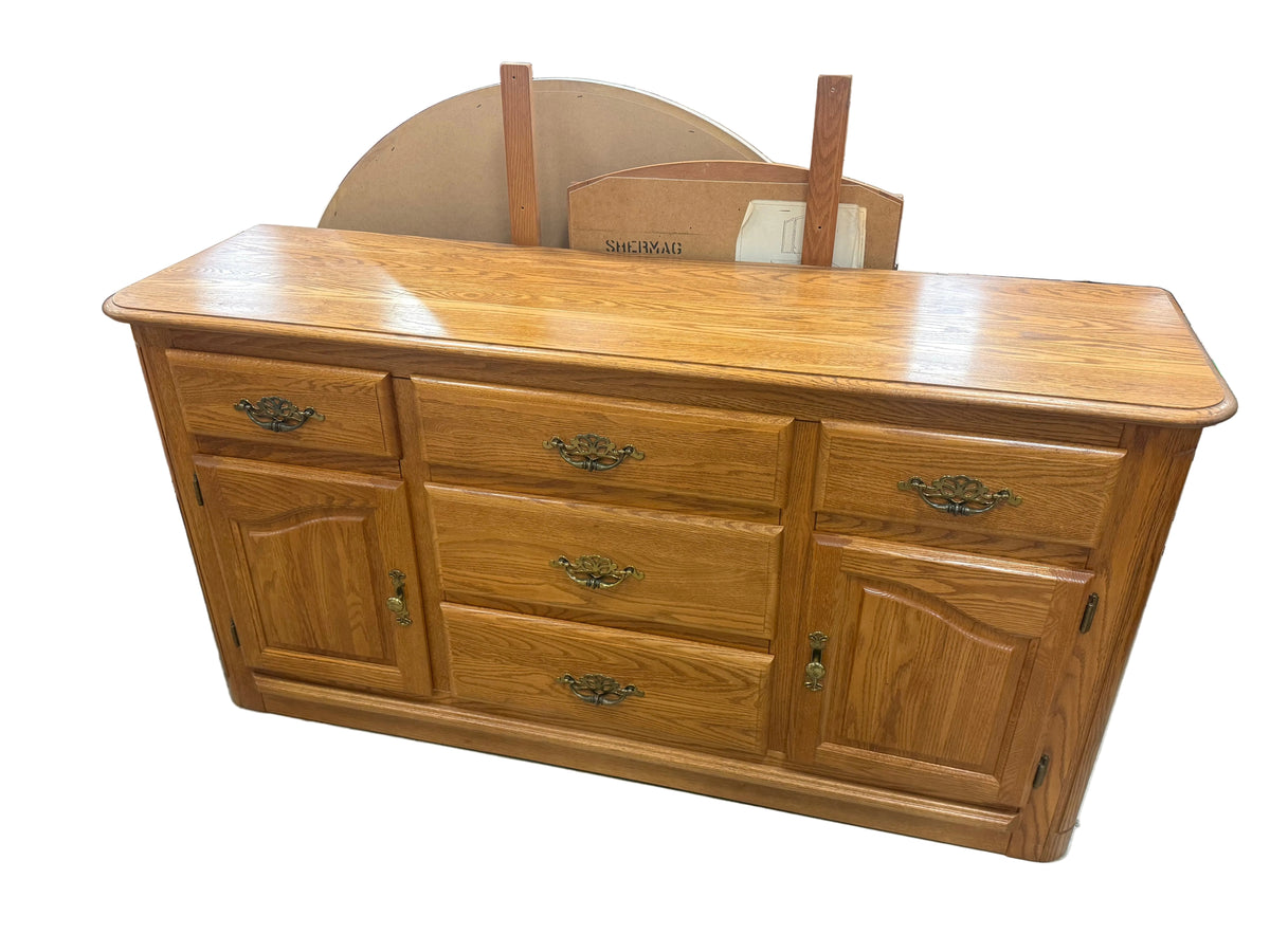 Solid Wood Dresser with Mirror