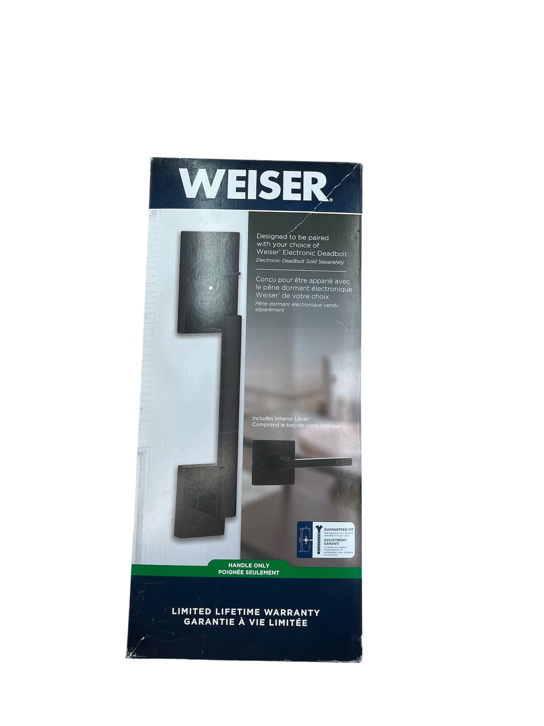 Weiser San Clemente x Halifax Matte Black Lower Half Entry Door