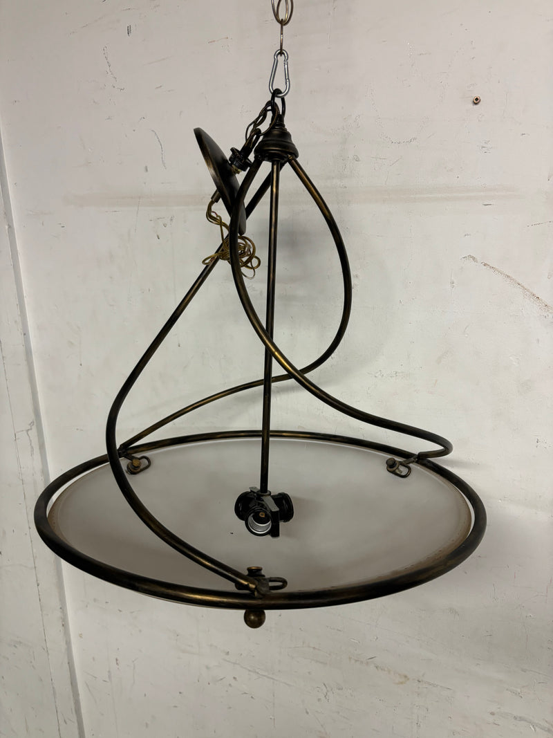 20.5”Dia Decorative Brass Chandelier