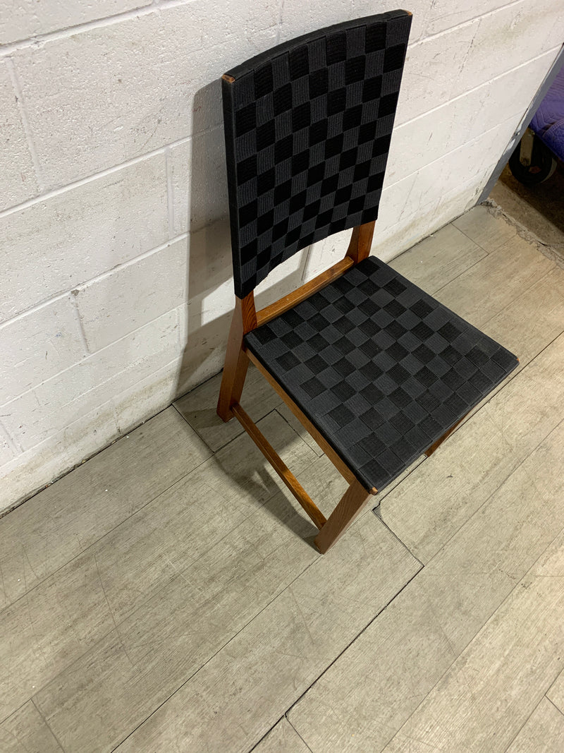 Black Woven Dining Chair