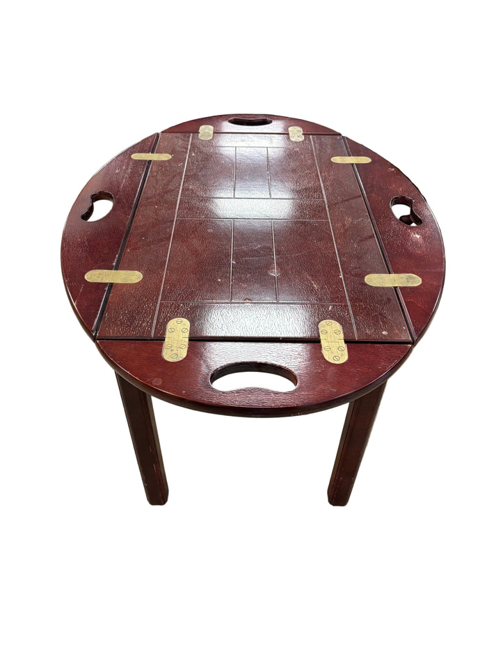 Mahogany Wood Butler Tray Table