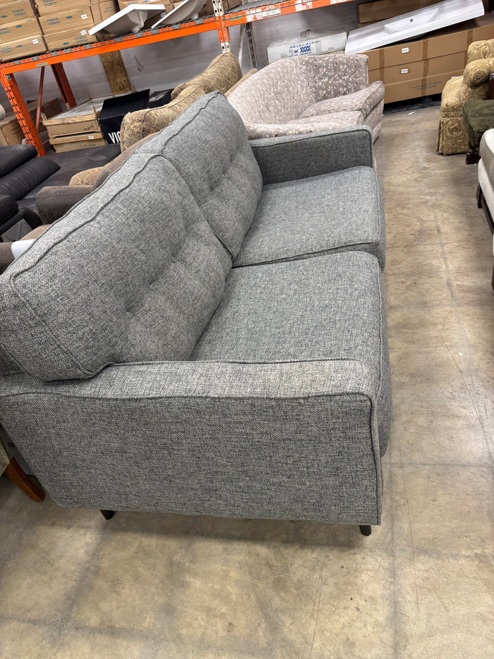 Contemporary Gray 3-Seater Fabric Sofa